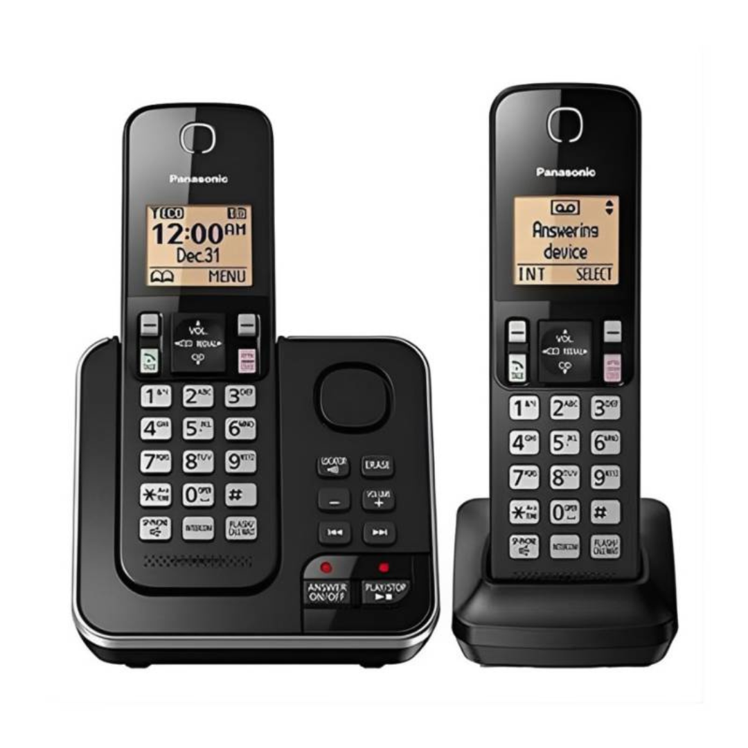 telefonos inalambricos doble auricular un auricular tecñado iluminado altavoz  contestador automatico de llamadas  